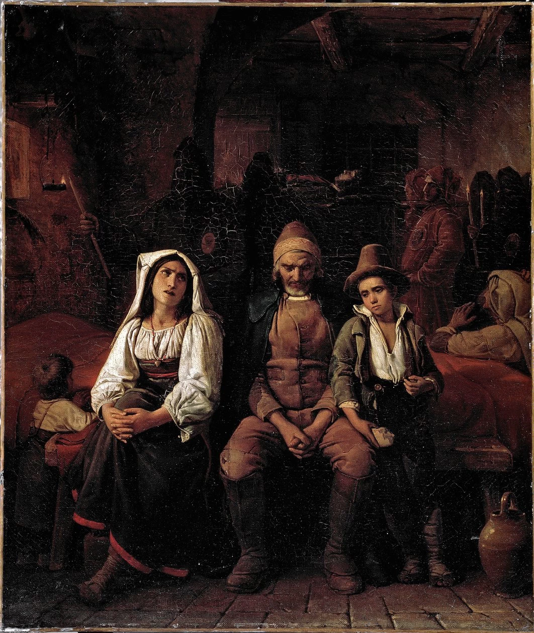 Funerale nella campagna romana - Galleria d'Arte Moderna, Musei Nervi, Genova